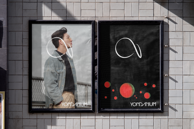 Posters design, logo design on subway wall